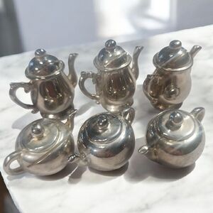Godinger Silver Art  Co.Miniature Tea Set, Napkin Holder Decoration
